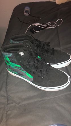Vans hi top green smoke shoes size 13 men’s