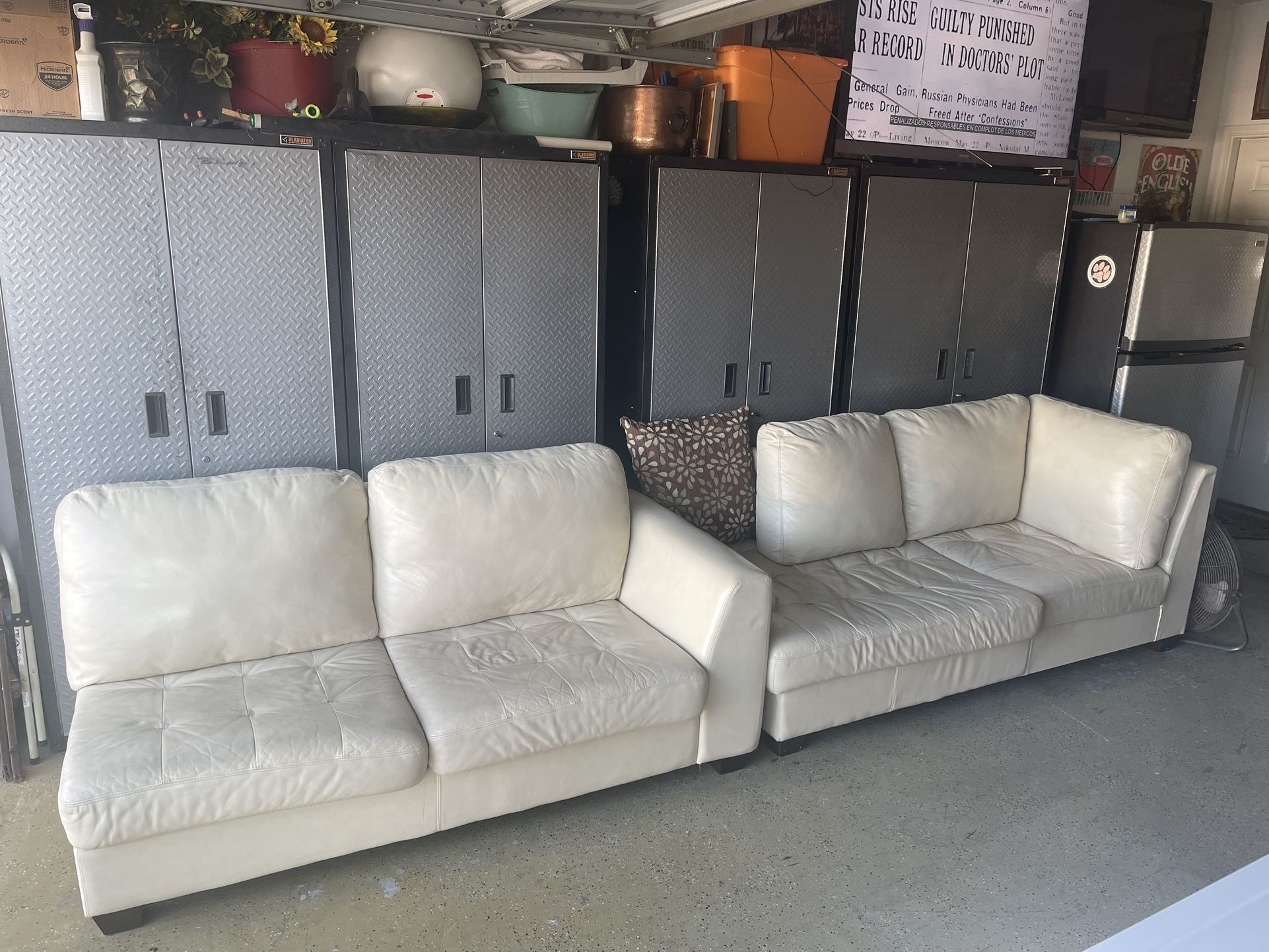 Leather Sectional . Sofa Couch Chair 