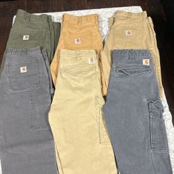 Men’s Carhartt Pants (6 Pairs)  32X32