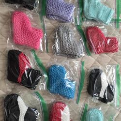 Baby Socks Hand Knitting  Foot Warmers Size  0  -9month 