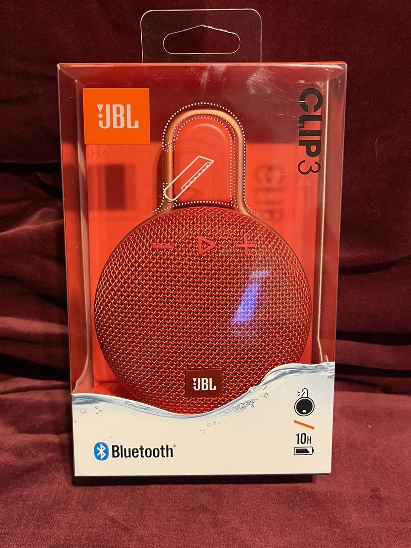 JBL CLIP 3 Waterproof Portable Bluetooth Speaker Red