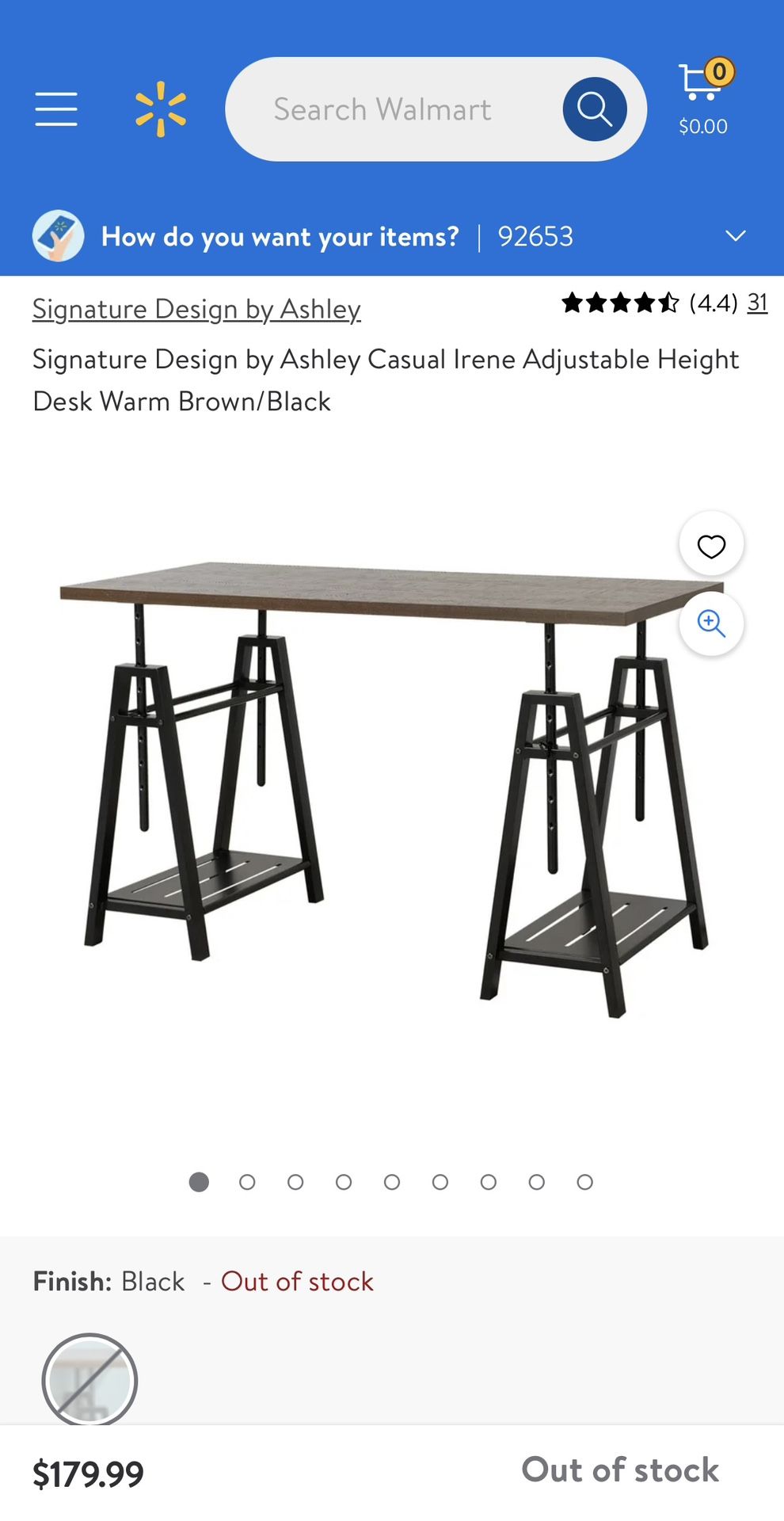 Signature By Ashley Adjustable Height Desk