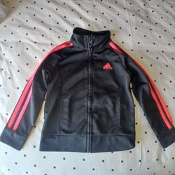  Adidas Long Sleeve Full Zip Performance Track Jacket Boys (Size 4)