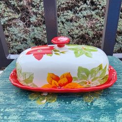 Pioneer Woman Butter Dish 
