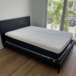 Bed Frame Black Full Size New (Mattress Sale For Separated )