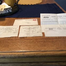 Vintage Ford motor company receipts from 1924 in 1925 from Buffalo New York