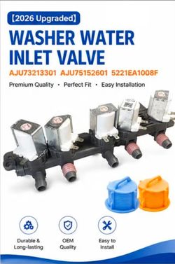 AJU(contact info removed)1 5221EA1008F Washer Water Inlet Valve OEM part water valve replaces for Kenmore LG washing machines wt7200cw, wt5001c
