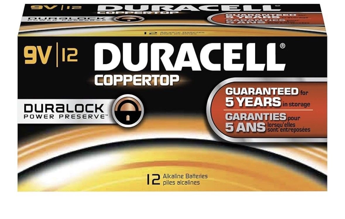 Durecell 9v 12 Ct