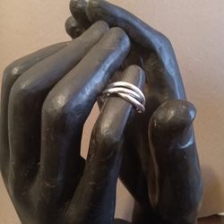 Silver Three Ring Puzzle Ring 