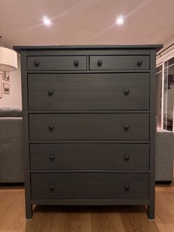 Gray tall dresser