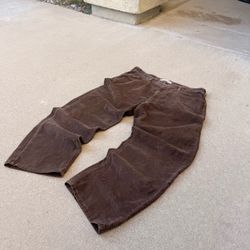 Y2K Brown Levis 569 Loose Straight Baggy Corduroy Pants Men’s 38x30