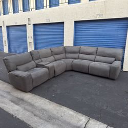 Sweeney 6-Piece Fabric Power Reclining Sectional with Power Headrests