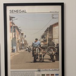 Senegal print poster with frame 18x24