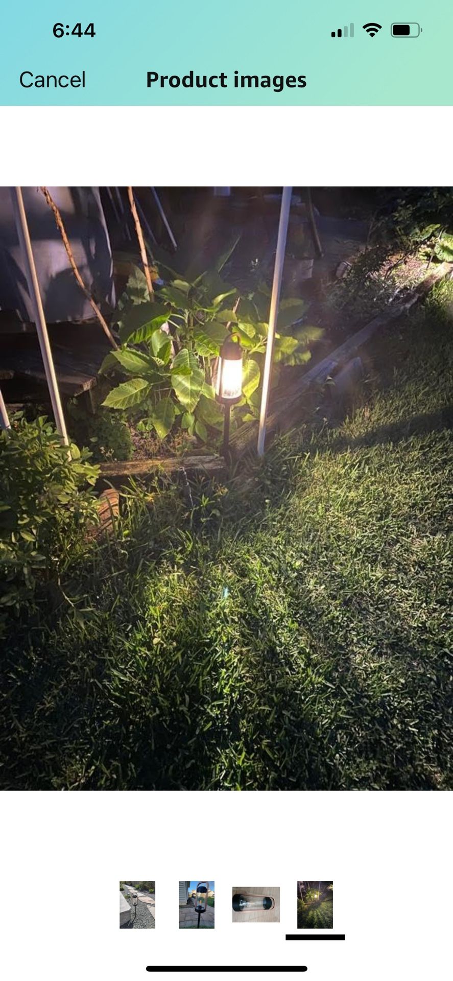 Hampton Bay Oakman Low Voltage Black/Copper LED Path Light with Clear Water Glass