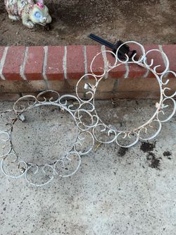 PAIR of rot iron plant stands AS IS $15