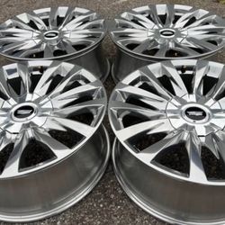 22” Cadillac Escalade Platinum Luxury Wheels Factory OEM New Takeoffs GMC Yukon High Polished 