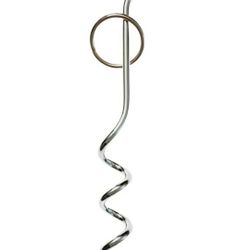 Dog Tie Out Stake for Pets Outdoors 18 Inch - More Sturdy Screw Anchor Down Post for Chains, Tether and Leads for Pets on Various Grounds - Backyard, 