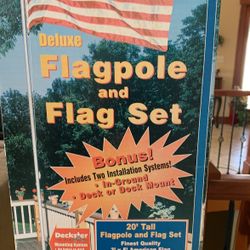 Flagpole And American Flag Set.       New, Never Used.  