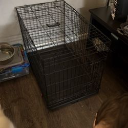 medium metal dog crate