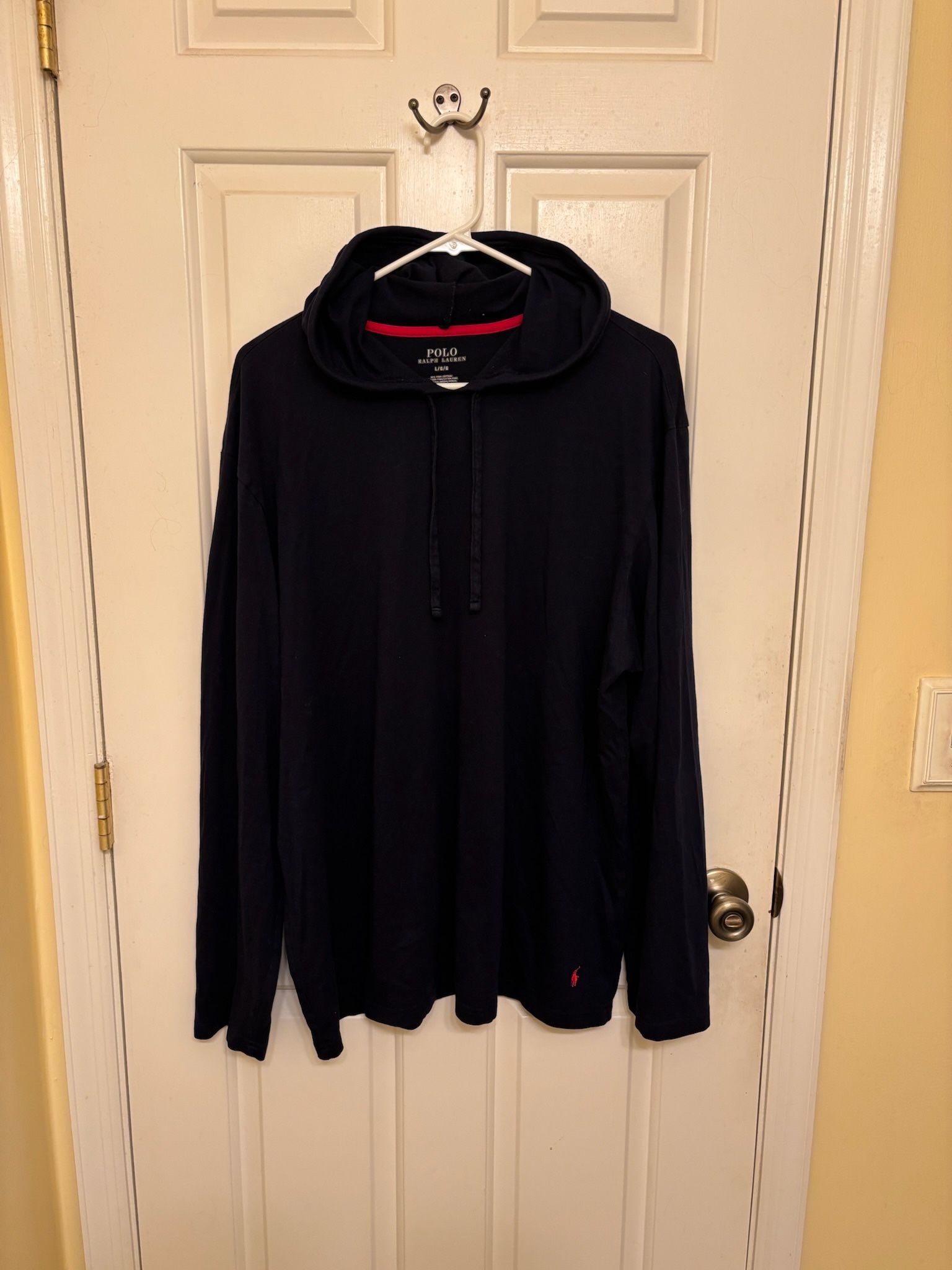 Polo By Ralph Lauren Navy Blue Casual Pullover Hoodie Sweatshirt 