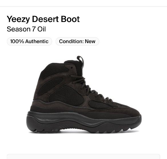 Yeezy Adidas Desert Boot Oil Size
