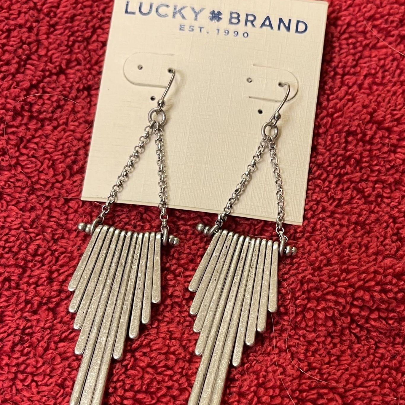 Lucky Brand Silver Earrings. Never Worn! Not My Style.