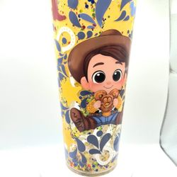 Toy Story Baby Woody Lava Drip  Snowglobe Acrylic Starbucks Style Iced Coffee Cup