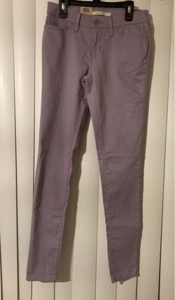 Women’s Levi's 710 Super Skinny lilac Jeans Mid-rise Size W27 X L30 4 Medium