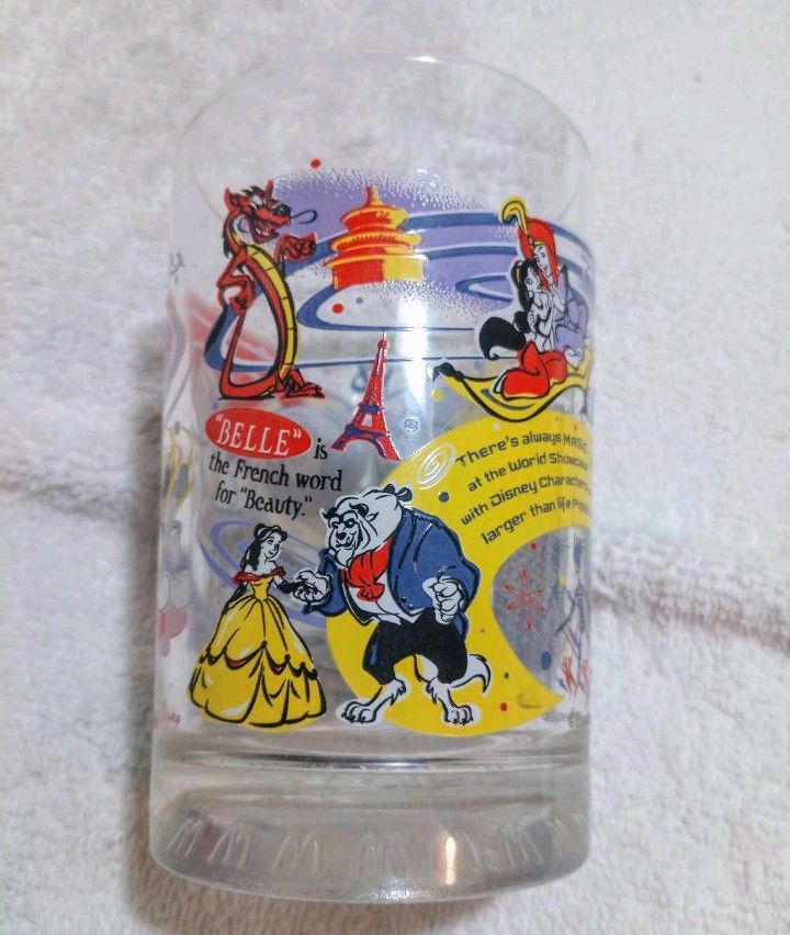 Vintage McDonald's 100th Year Of Walt Disney Glass Cup