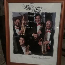 "Pittel Saxophone Quartet" framed picture