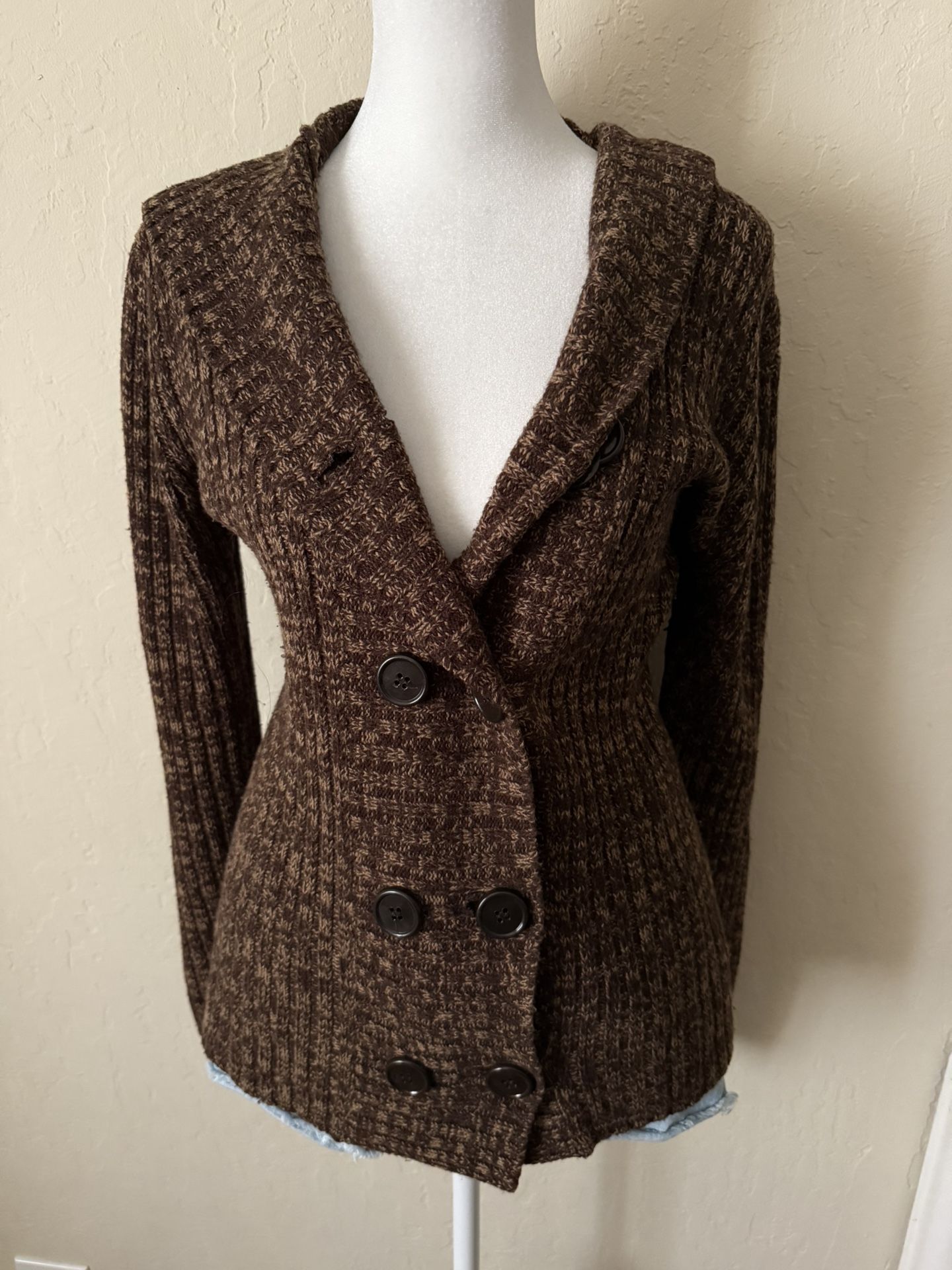 Y2K knit cardigan sweater