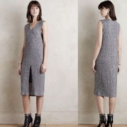 NWOT Anthropologie Dolan Left Coast Gray Luna Knit Dress - Size Small