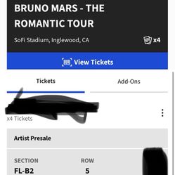 BRUNO MARS 9/30 Sofi FLOOR