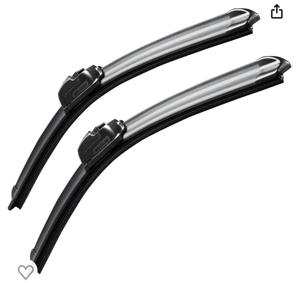 MOTIUM OEM QUALITY Premium All-Season Windshield Wiper Blades (21"+18" pair for front windshield)
