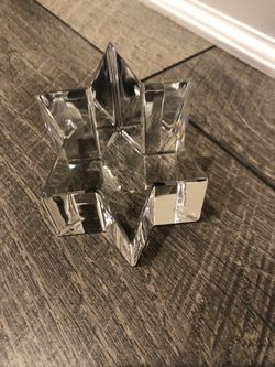 Glass Prism Star Paperweight