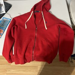 Red Polo Sweater, Size Medium 