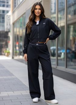 Alo Black Two-Piece Tracksuit Set