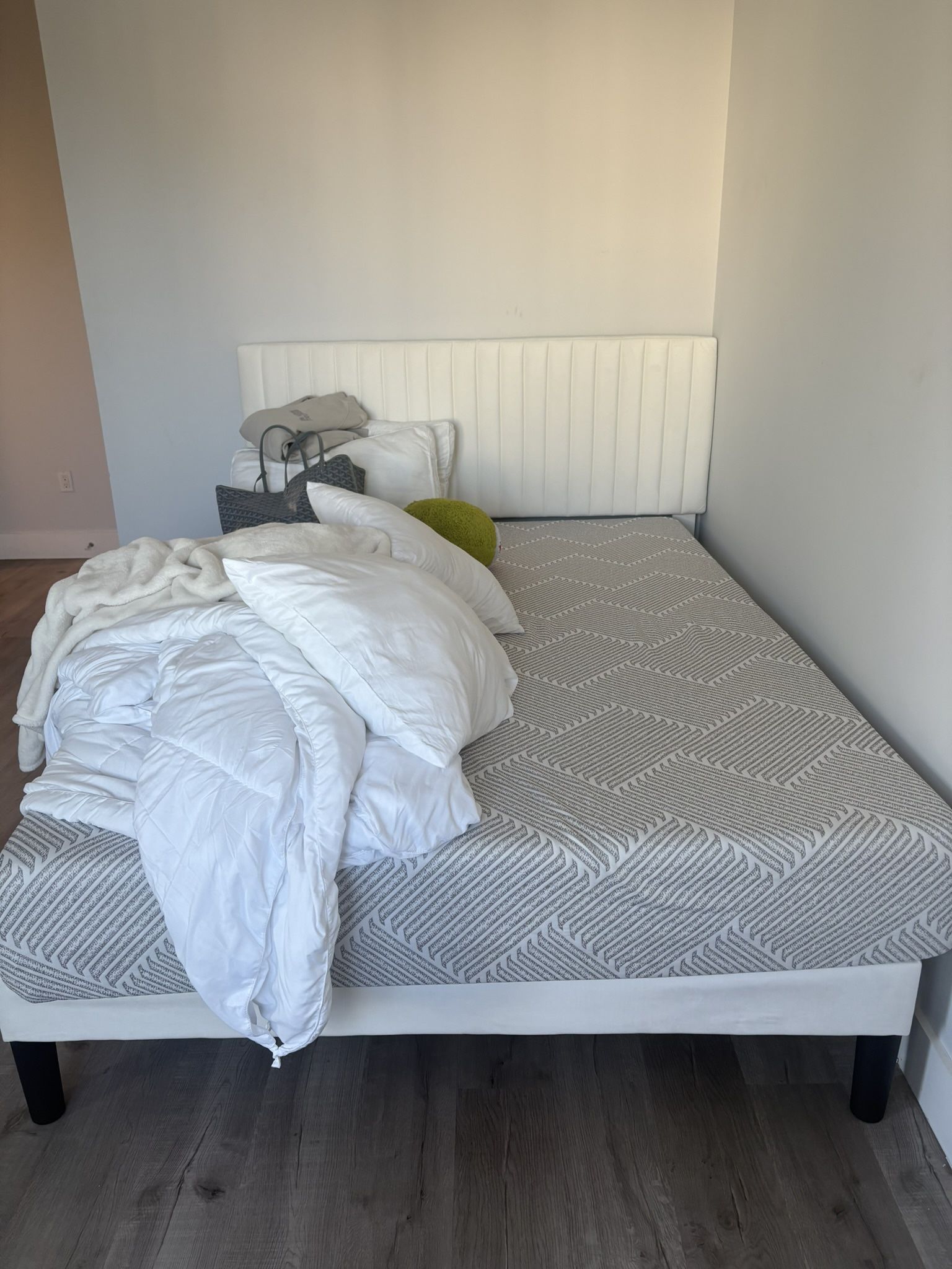 Queen Bed Frame And Mattress Barely Used 