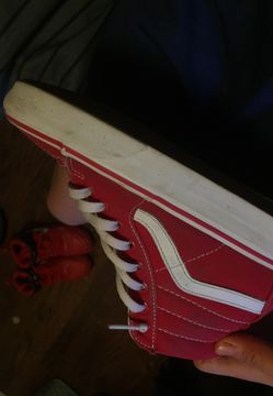 Red high tops vans