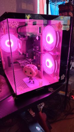 Pink Sakura Gaming PC Plays Fortnite Minecraft Roblox