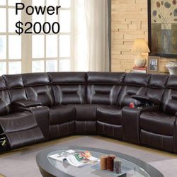 New Power Recliner Sectional Couch! Free Delivery 🚚! Financing Available! 