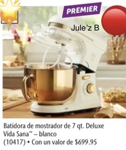 Princess House Batidora De Mostrador Con Tazón De 7 Qts Nueva En Su Caja