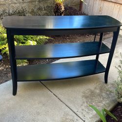 Solid wood, black console table