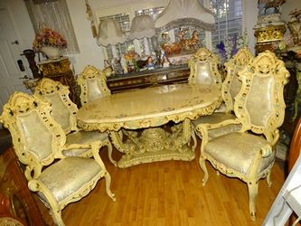 Available 7 pc Italian Carved kitchen set