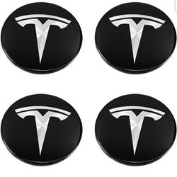 Tesla Model 3/Y Modified hub Cover with 4 PCS hub Cover Center Cover (Matte White)
