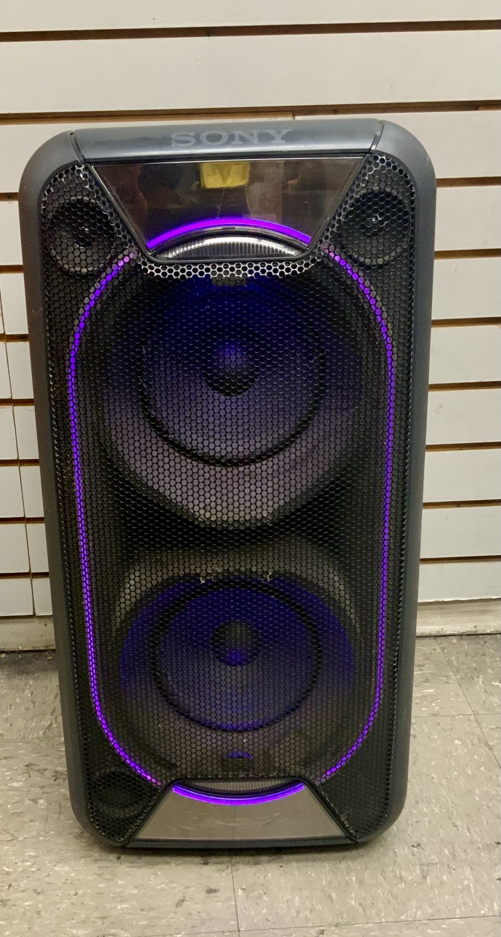 Sony GTK-XB90 Portable Wireless Bluetooth Speaker Rugged LED Lights Music Audio Sound Podcast Live Bass Boost Dustproof Concert Performance Mic