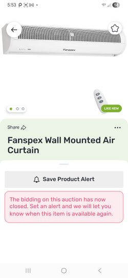 Wall mounted air curtain