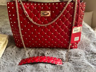Valentino Garavani, beautiful in perfect conditio,  red rockstud Spike Chain large Tote