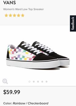 VANS Old Skool Rainbow Checkerboard Sneakers Size 5 Women’s. Condition is Pre-owned. Yes