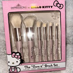  hello kitty “Core 6” makeup brush set